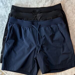 Lululemon bundle of 3 men’s XL Athletic Shorts, black black navy